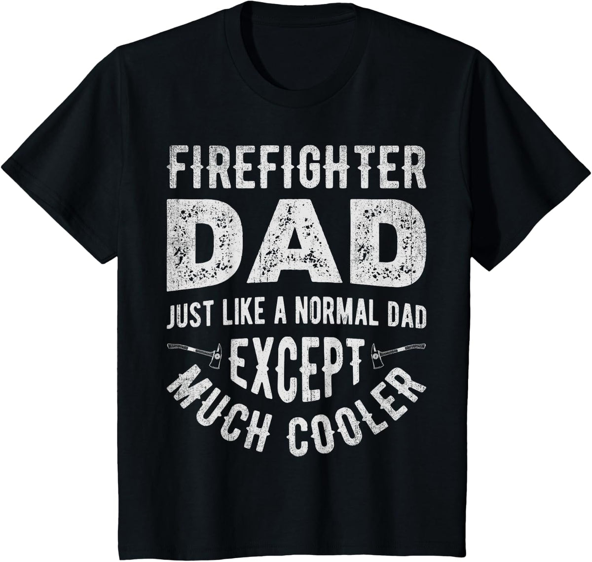 Firefighter Dad Thin Red Line Father's Day Retro Firemen Men T-Shirt - Black