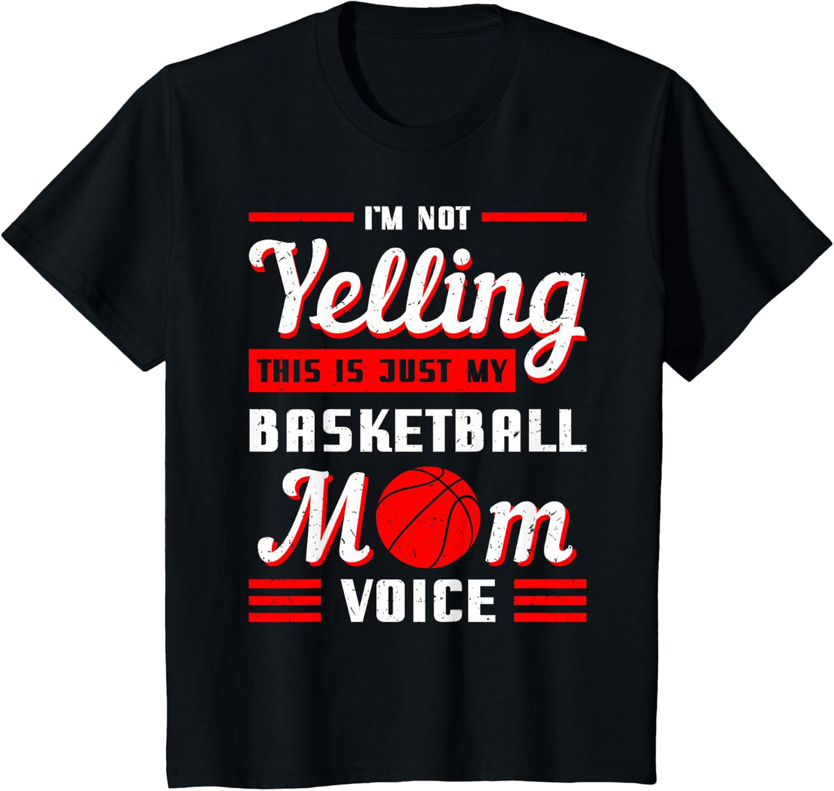 Basketball Mom Sport Proud Team Player Mother's Day T-Shirt - Black
