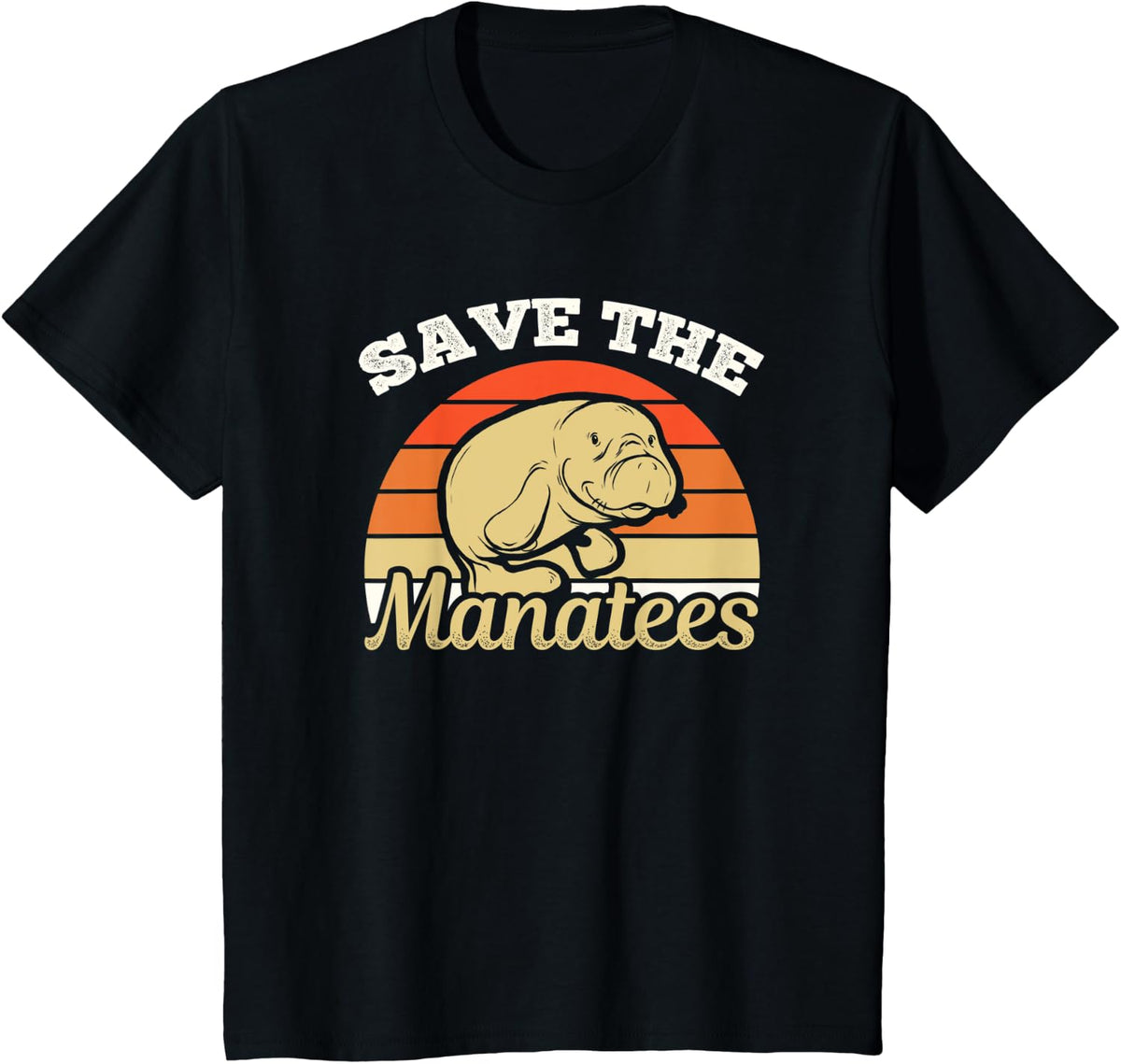 Save The Manatees Aquatic Animals Manatee T-Shirt - Black