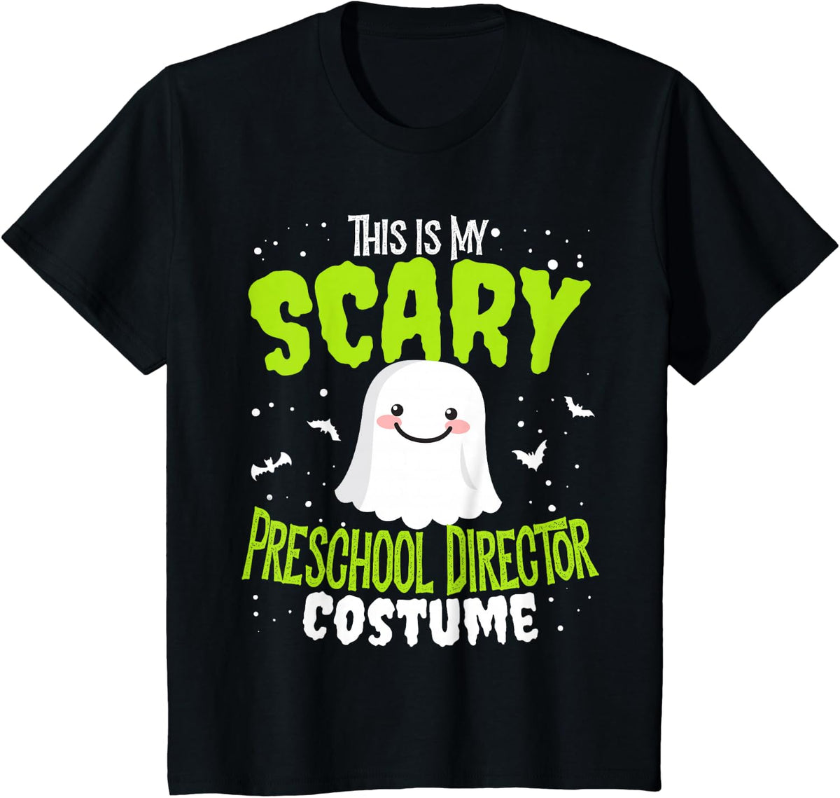 Funny Preschool Director Halloween Nothing Scares Costume T-Shirt - Black