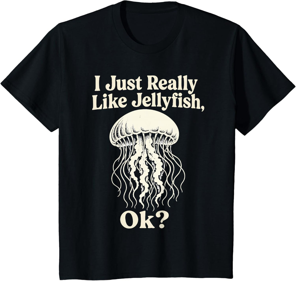 Vintage Jellyfish Lover Sea Jelly T-Shirt - Black