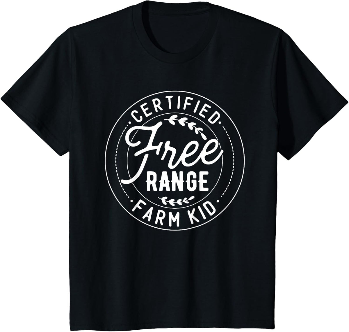 Certified Free Range Farm Kid, Farm Kid T-Shirt - Black