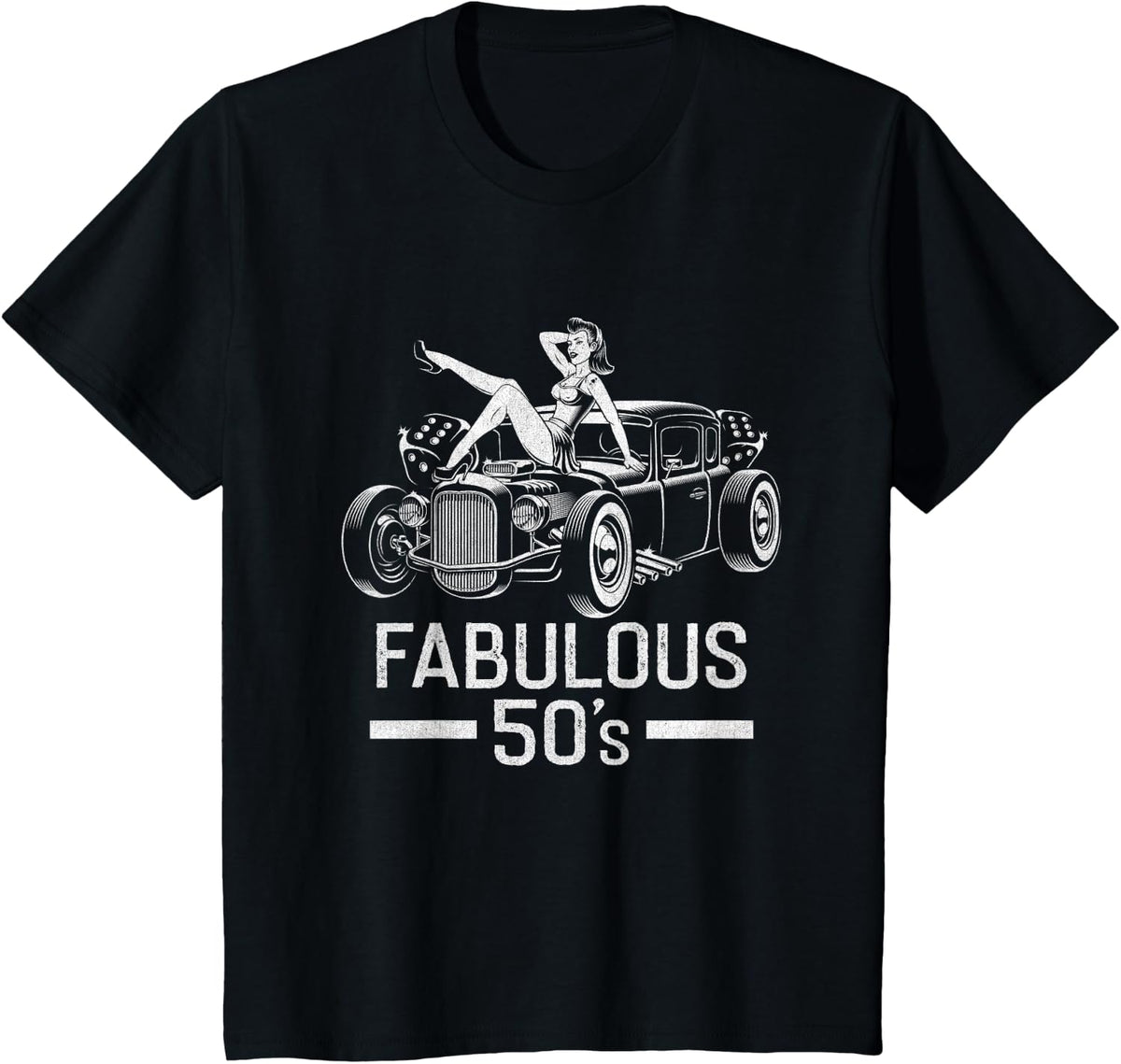 Sock Hop Costume Fabulous 50s for Greaser Babe T-Shirt - Black