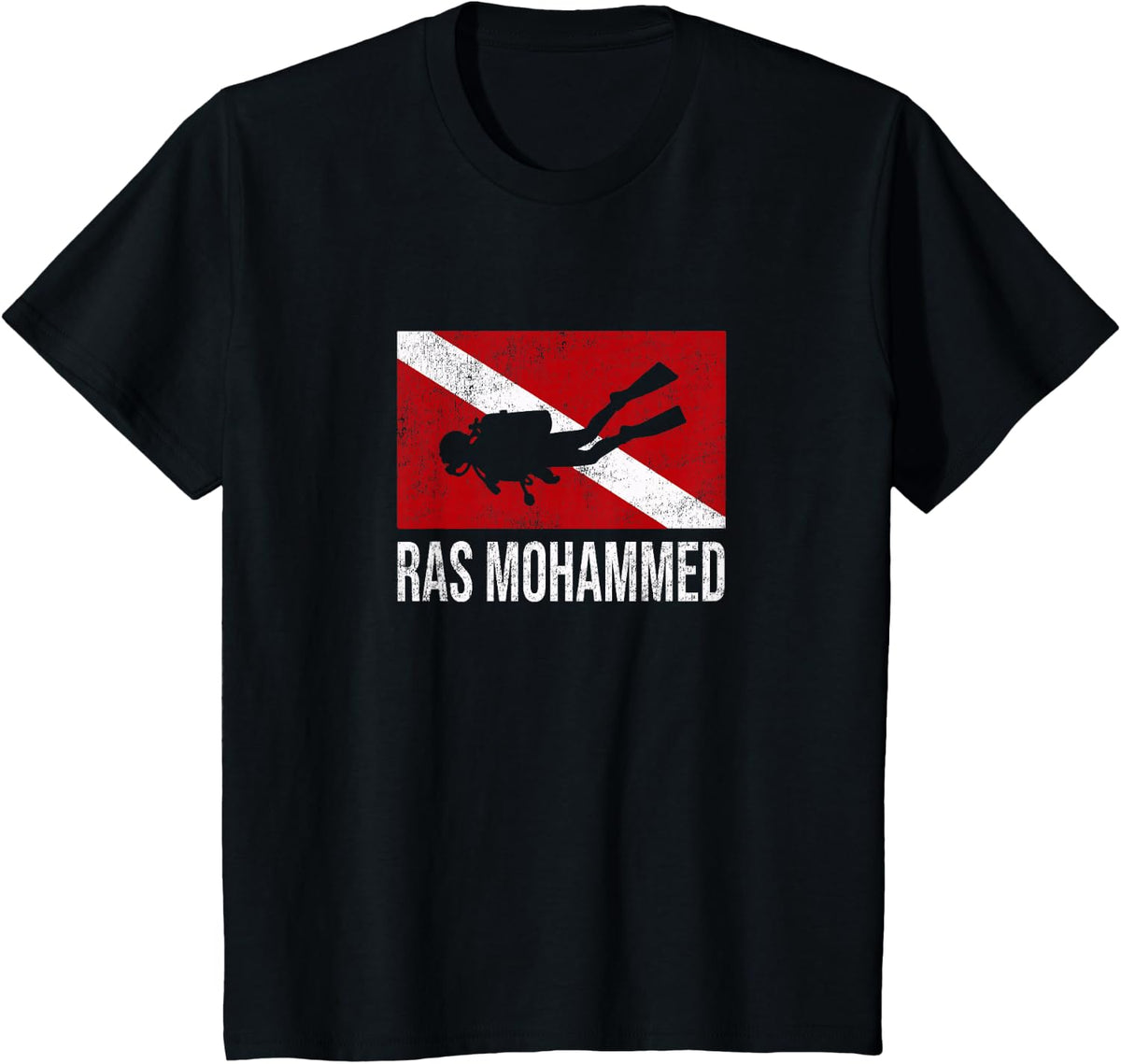 Ras Mohammed Scuba Diving Diver Dive Flag Gift T-Shirt - Black