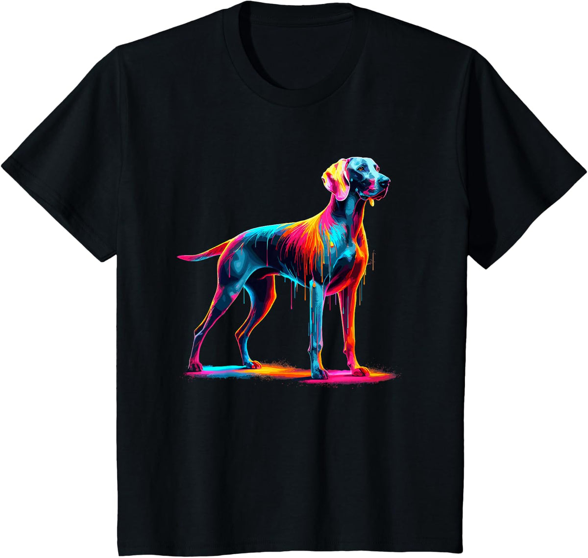 Paint Art Weimaraner Weimaraners T-Shirt - Black