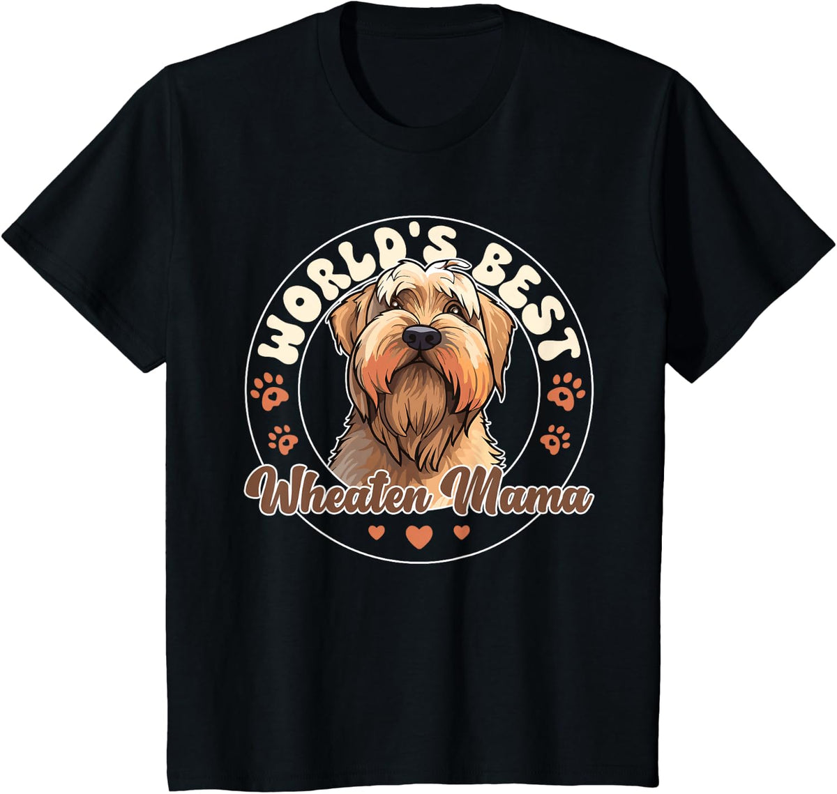 Irish Soft Coated Wheaten Terrier World's Best Wheaten Mama T-Shirt - Black