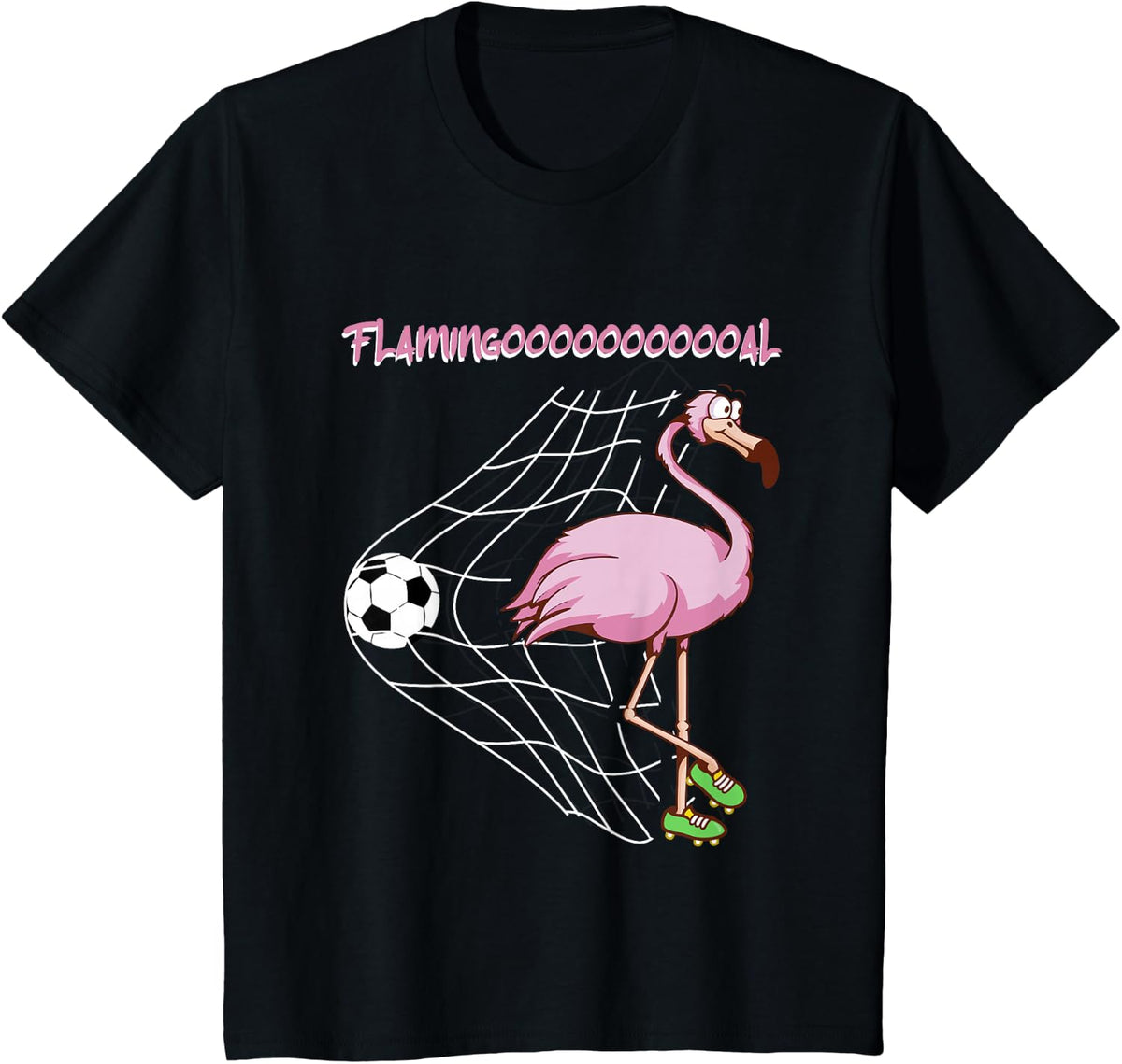 Flamingooooal Flamingo Men or Women Soccer T-Shirt - Black