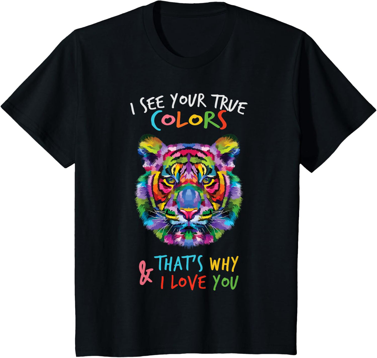 Autism Awareness It's OK to be different Autism Tiger T-Shirt - Black