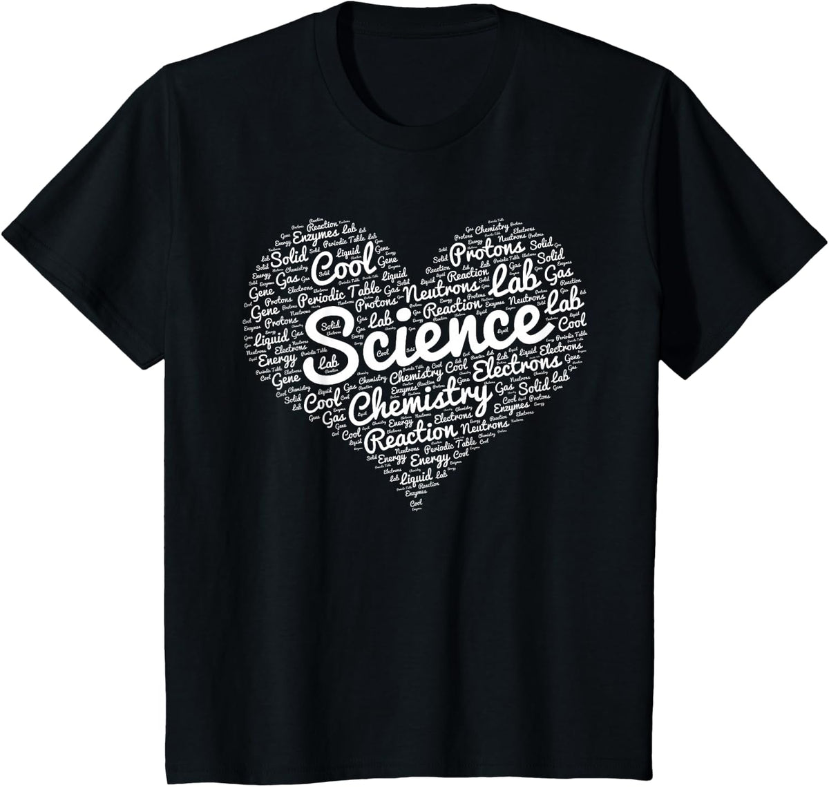 I Love Science Chemistry Gift Valentine's Day T-Shirt T-Shirt - Black