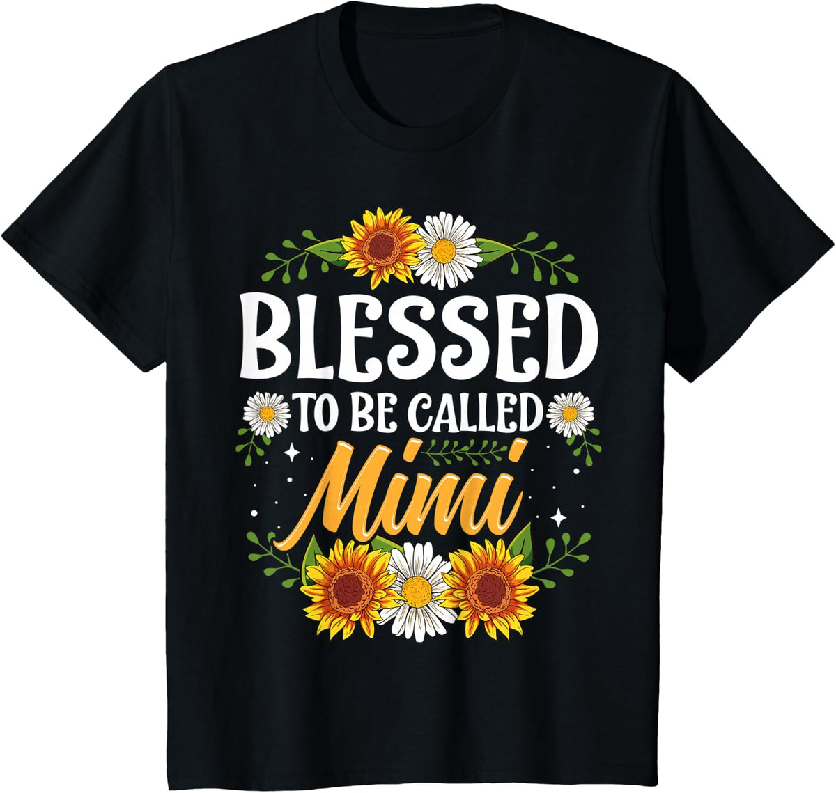 Blessed To Be Called Mimi Shirt Mothers Day T-Shirt - Black