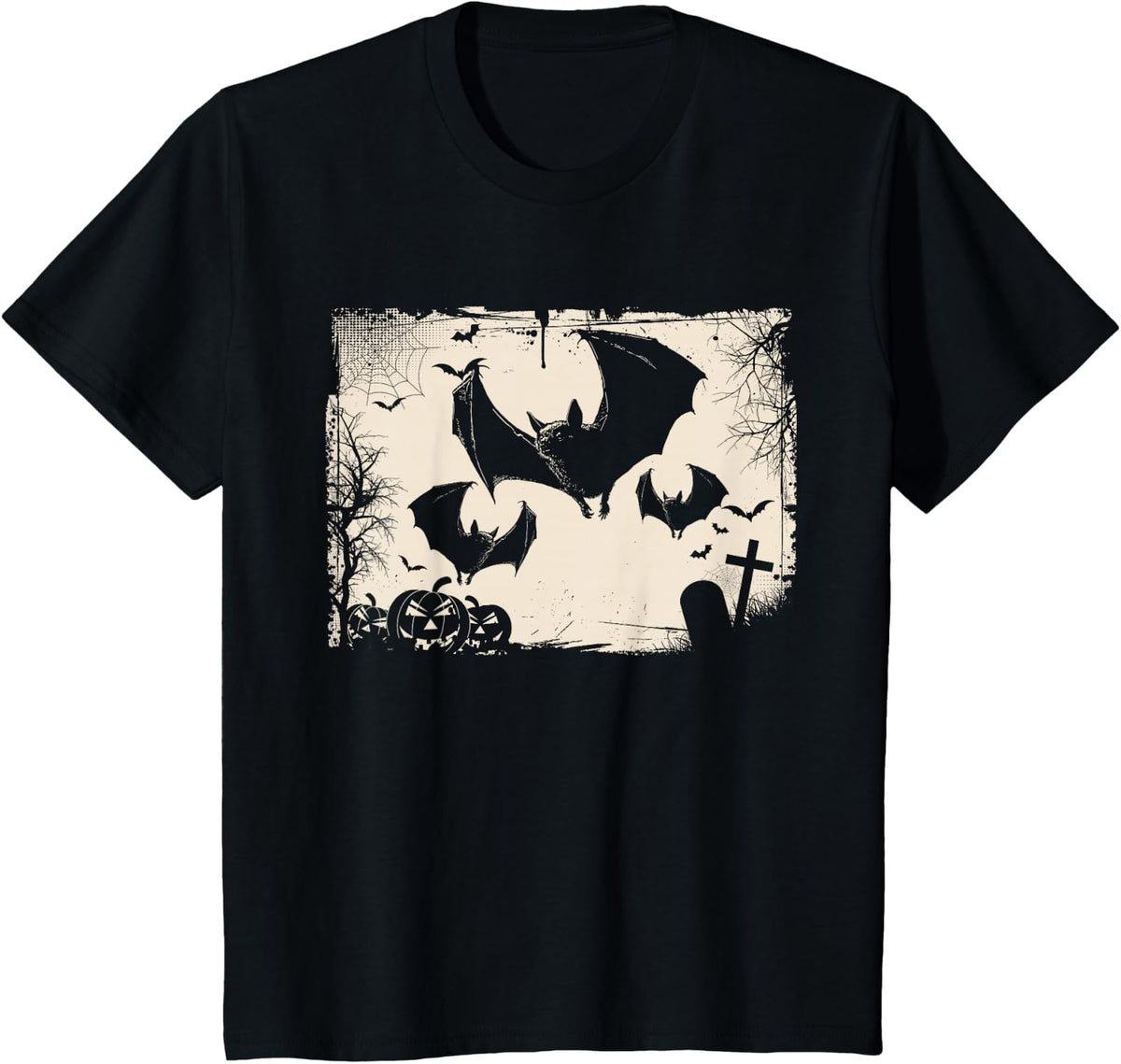Gothic Bat Dark Art Horror Vintage Grunge T-Shirt - Black