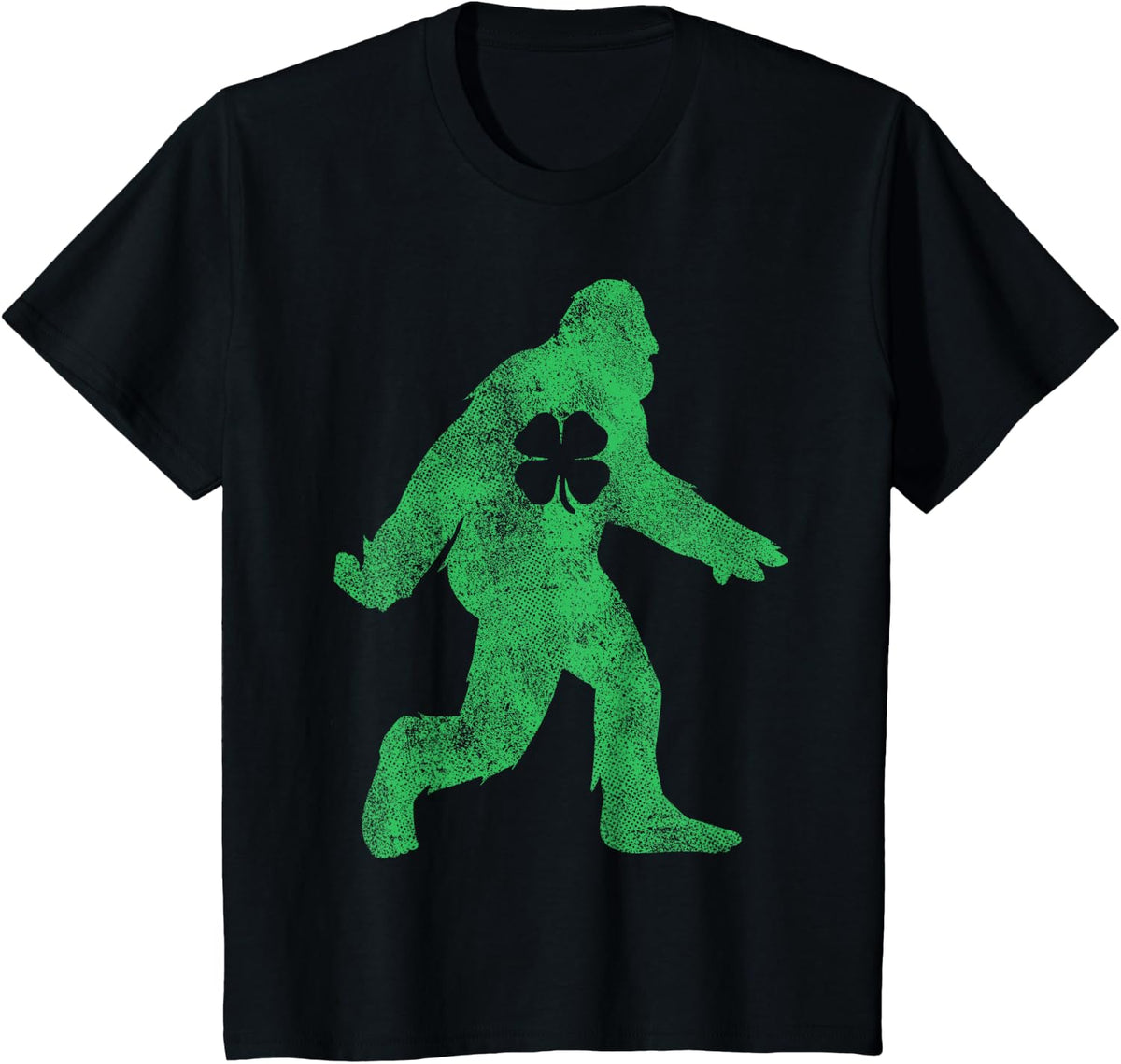 St Patricks Day Bigfoot Sasquatch Shirt Saint Paddys Irish T-Shirt - Black