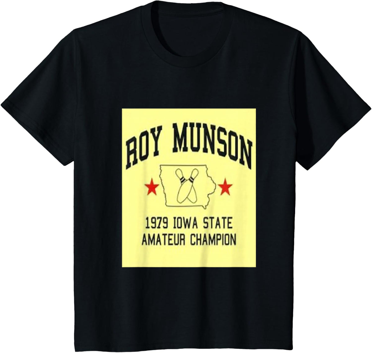 Roy Munson funny king pin bowling t shirt T-Shirt - Black