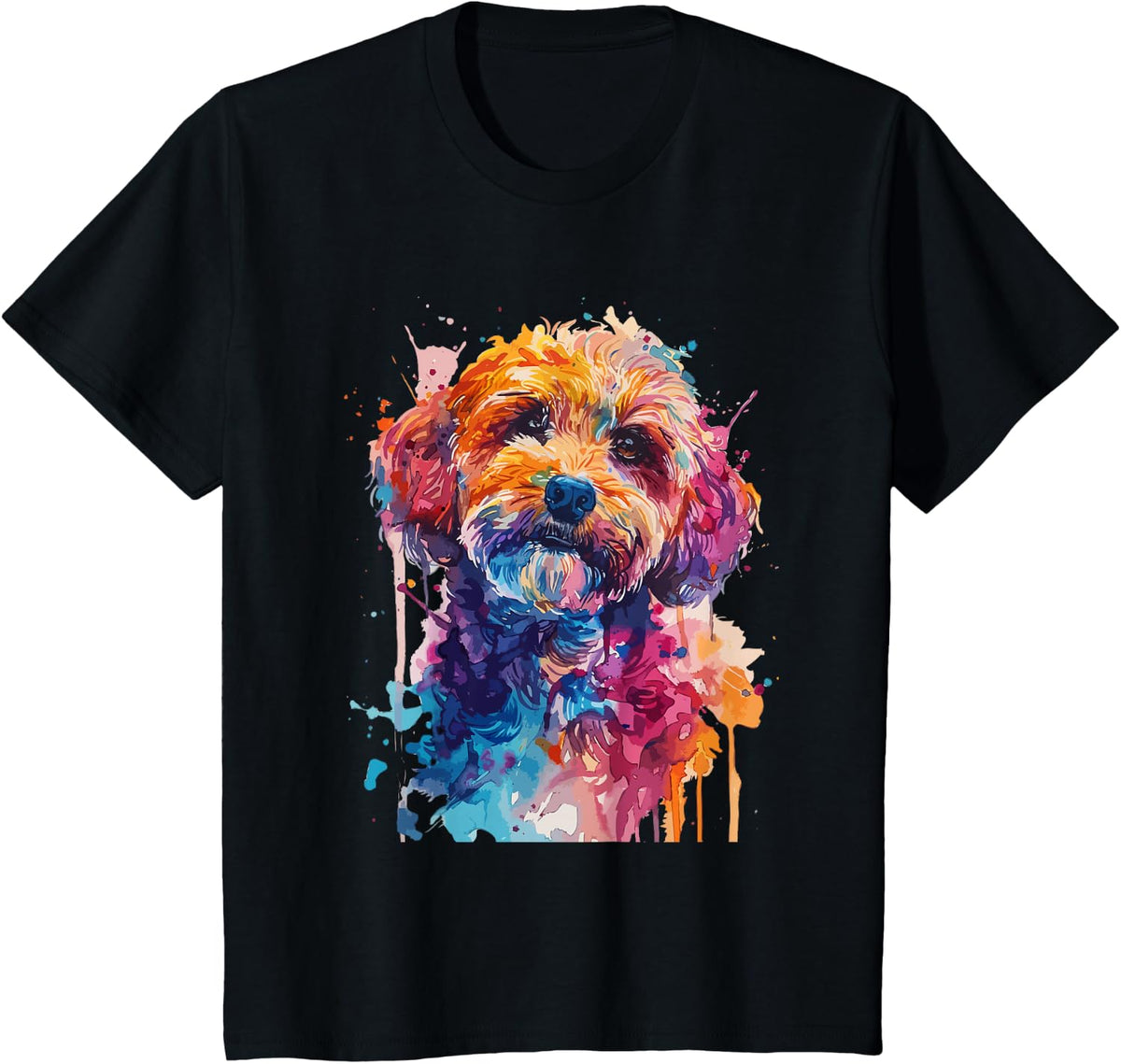 Cockapoo Lovers Pop Art Colorful Cockapoo Dog Tee Shirt For Dog Lovers - Black