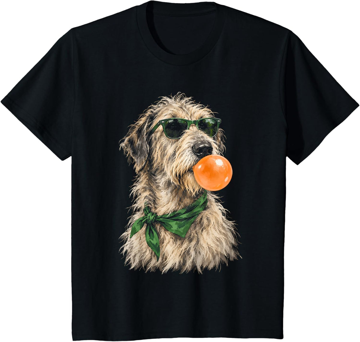 Ireland Irish Wolfhound Dog Sunglasses Funny T-Shirt - Black