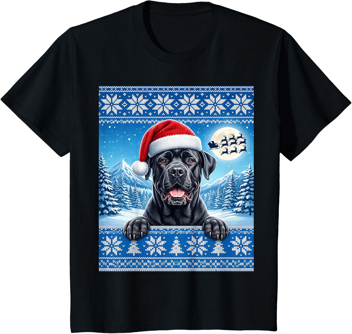 Black Cane Corso Dog T-Shirt - Black