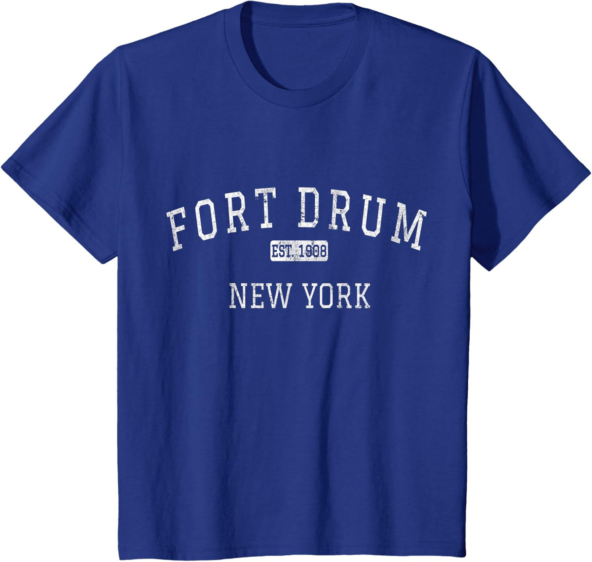 Fort Drum New York NY Vintage T-Shirt - Royal Blue