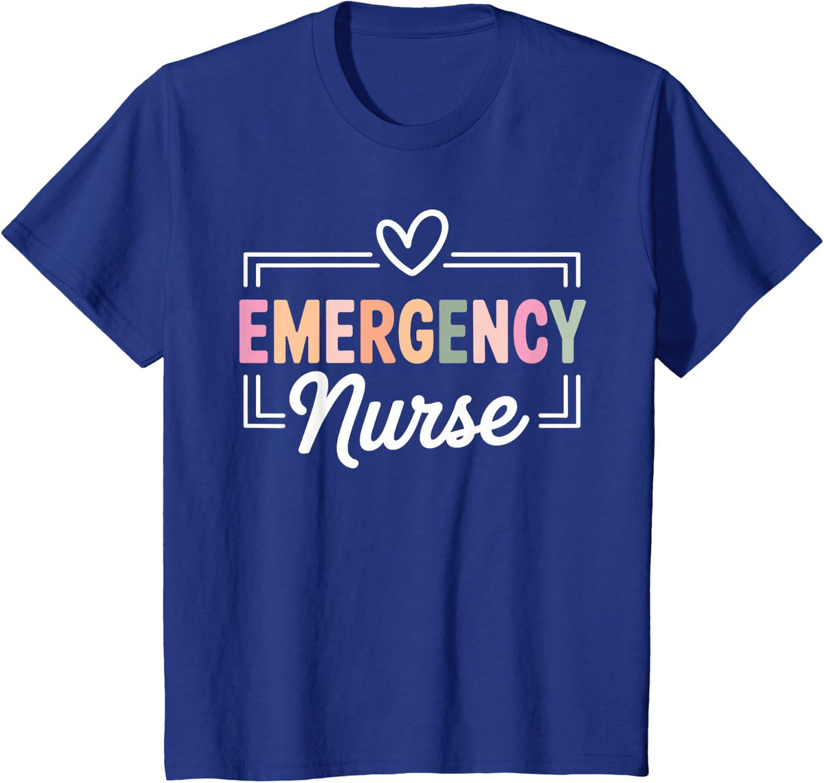 Cool Emergency Nurse Art for Men Women Emergency Room RN T-Shirt - Royal Blue