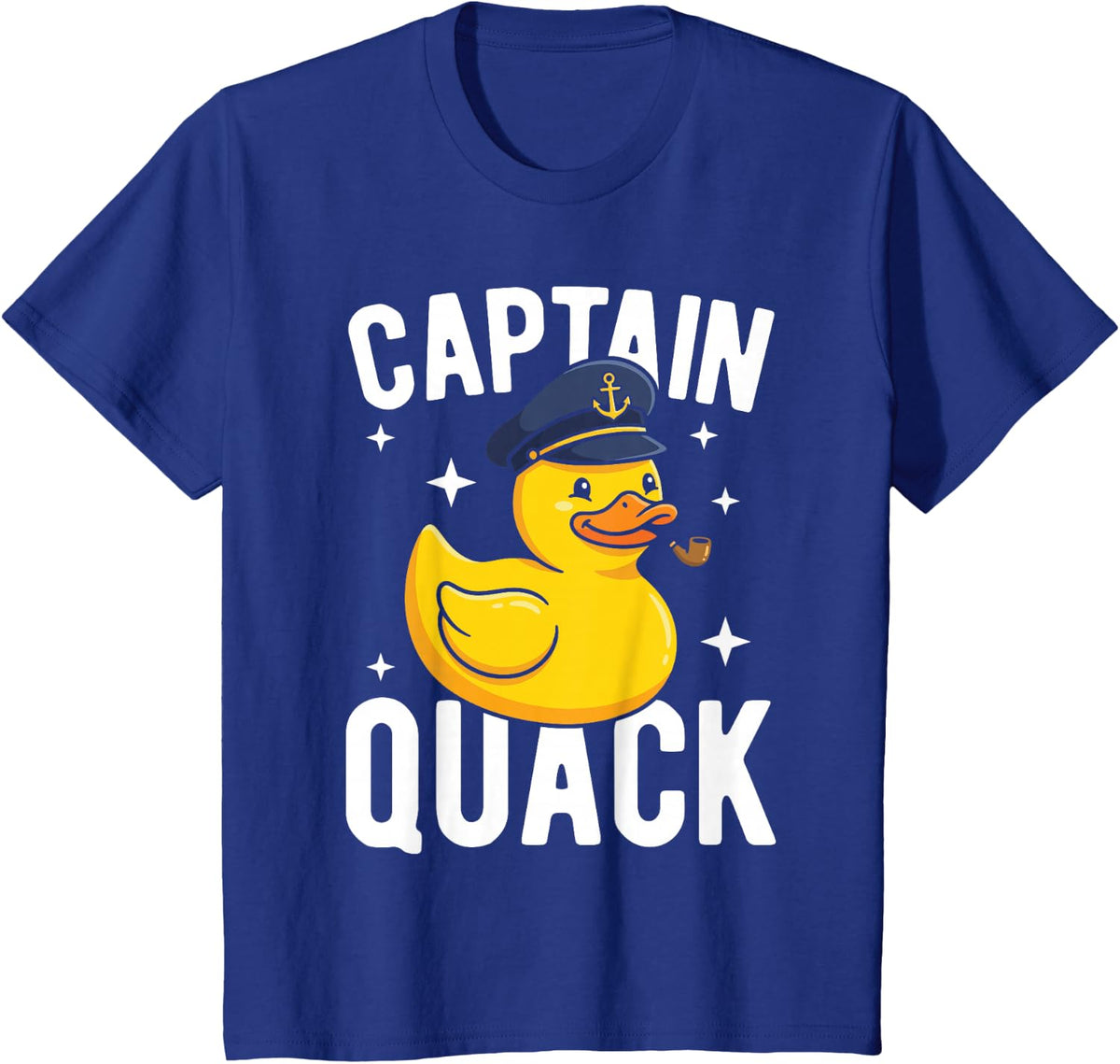 Captain Quack Funny Cruise Rubber Duck T-Shirt - Royal Blue