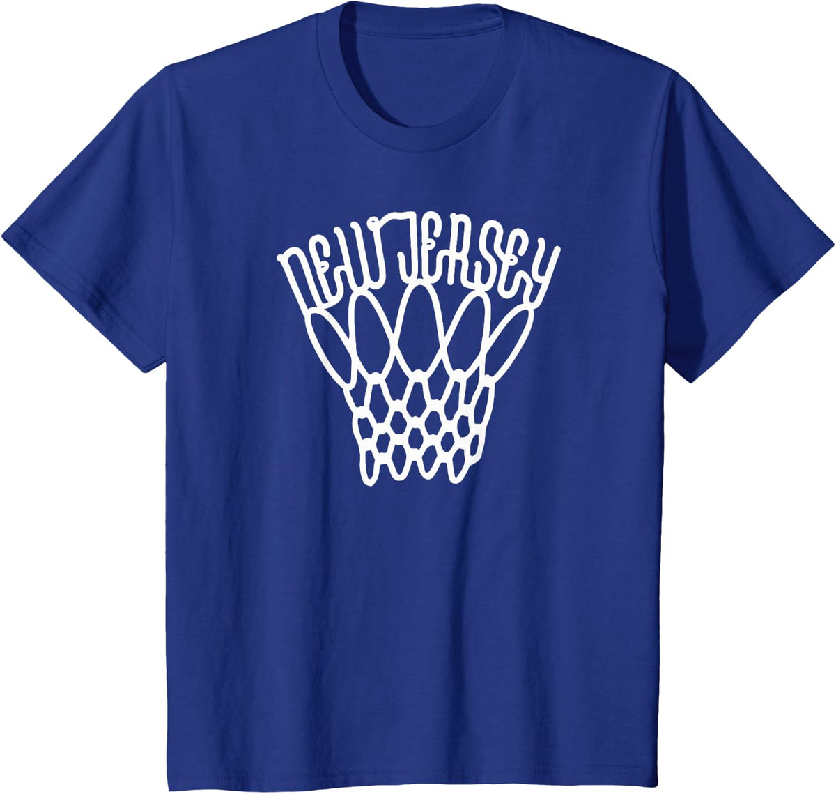 New Jersey Basketball Net Vintage T-Shirt - Royal Blue