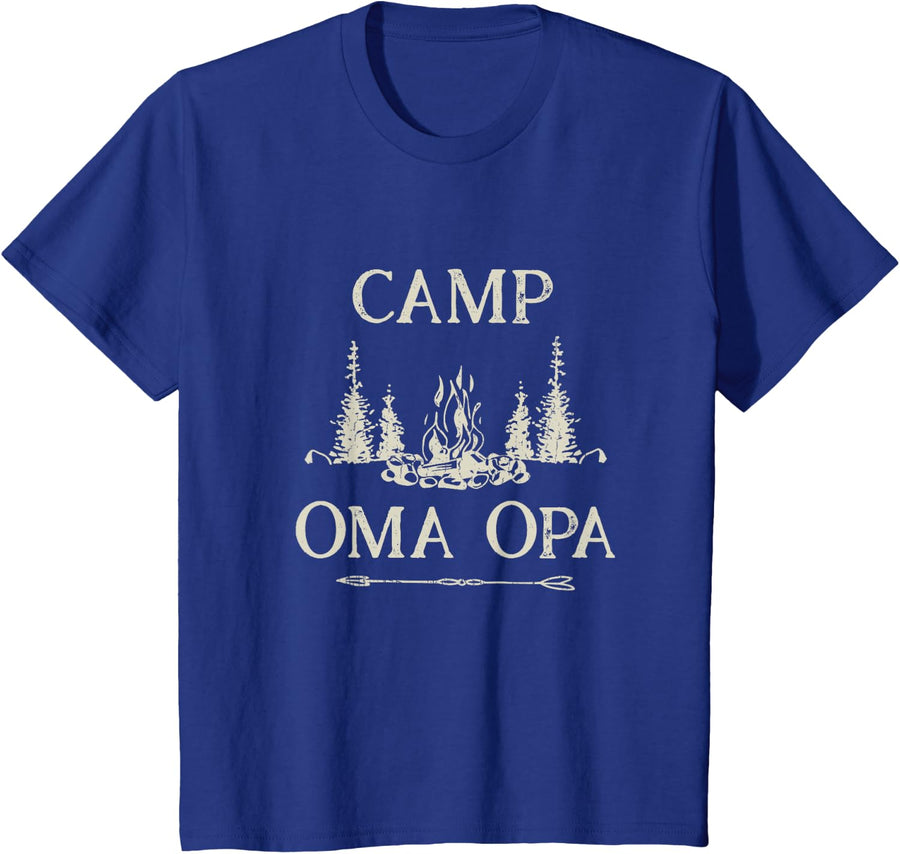 "Camp Oma Opa" T Shirt T-Shirt - Royal Blue