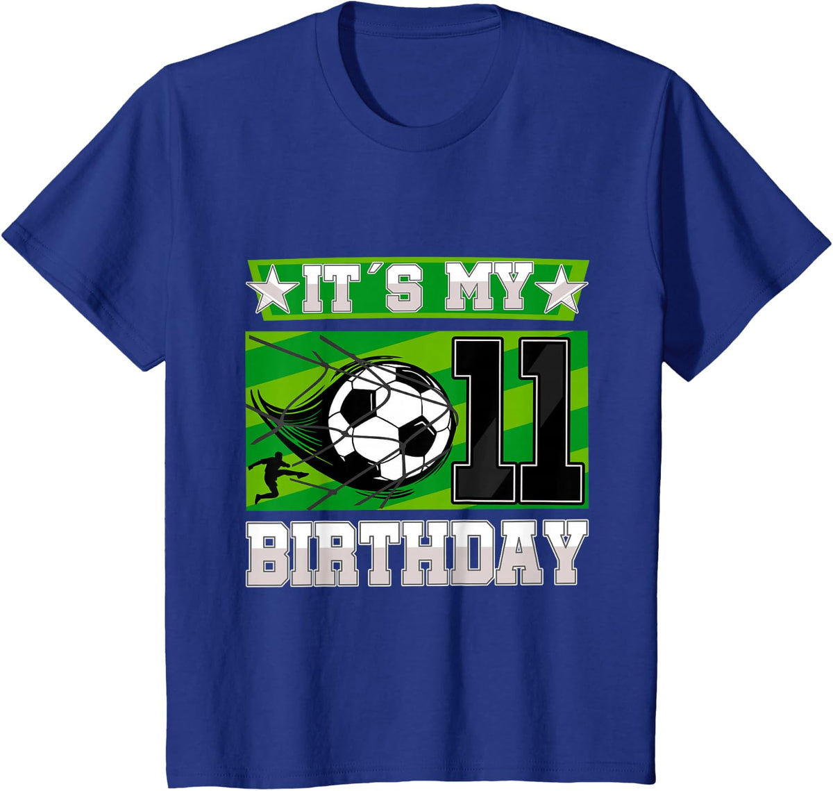 Soccer Birthday Party - 11th Birthday Boy 11 Years Old T-Shirt - Royal Blue
