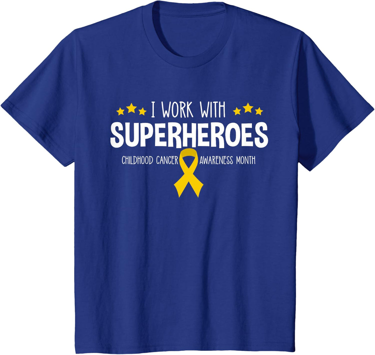 Pediatric Oncology Tshirt RN Nurse Oncologist Ribbon T-Shirt - Royal Blue