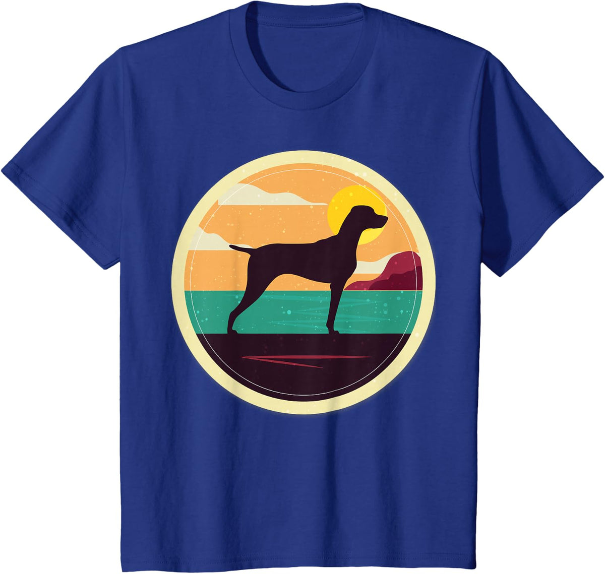 Weimaraner Dog Retro T-Shirt - Royal Blue