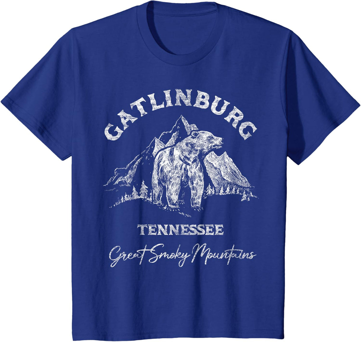 Gatlinburg TN Tennessee The Volunteer Mountain 3 Stars State T-Shirt - Royal Blue