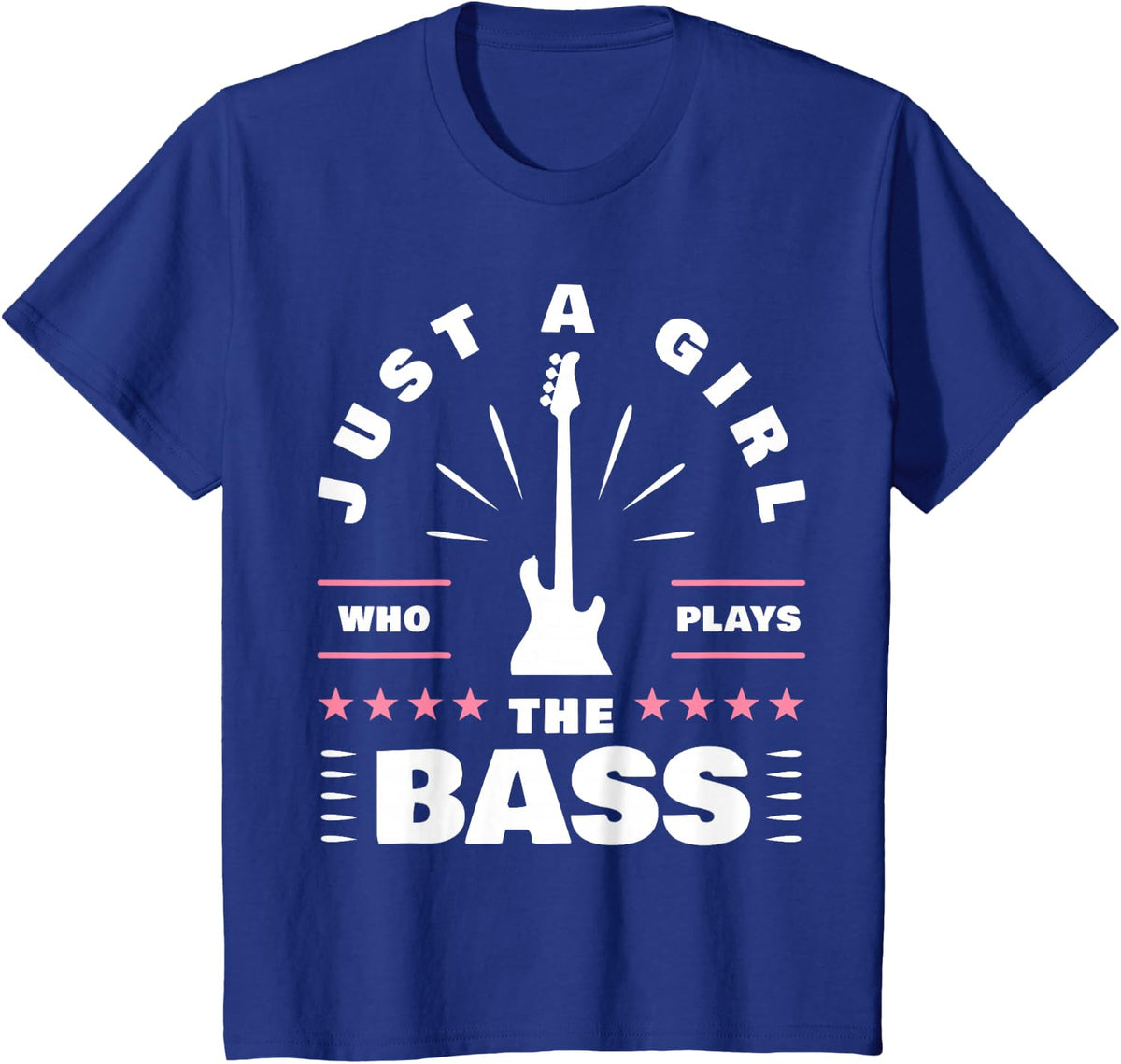 Girl Bass Player Women Bassist Daughter Electric Bass T-Shirt - Royal Blue