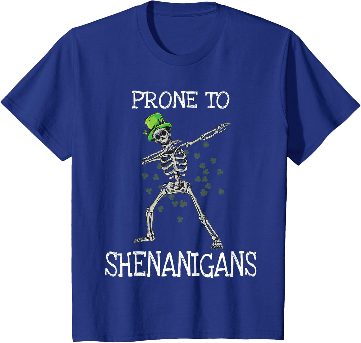 Prone To Shenanigans Funny St Patricks Day Boys Kids Teens T-Shirt - Royal Blue