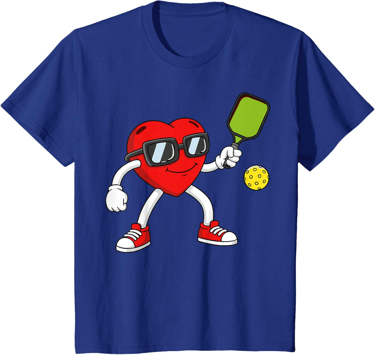 Pickleball Heart Valentine Day Cute Love T-Shirt - Royal Blue