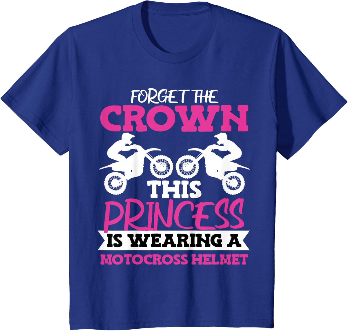 Motocross Dirt Bike Girl T-Shirt - Royal Blue