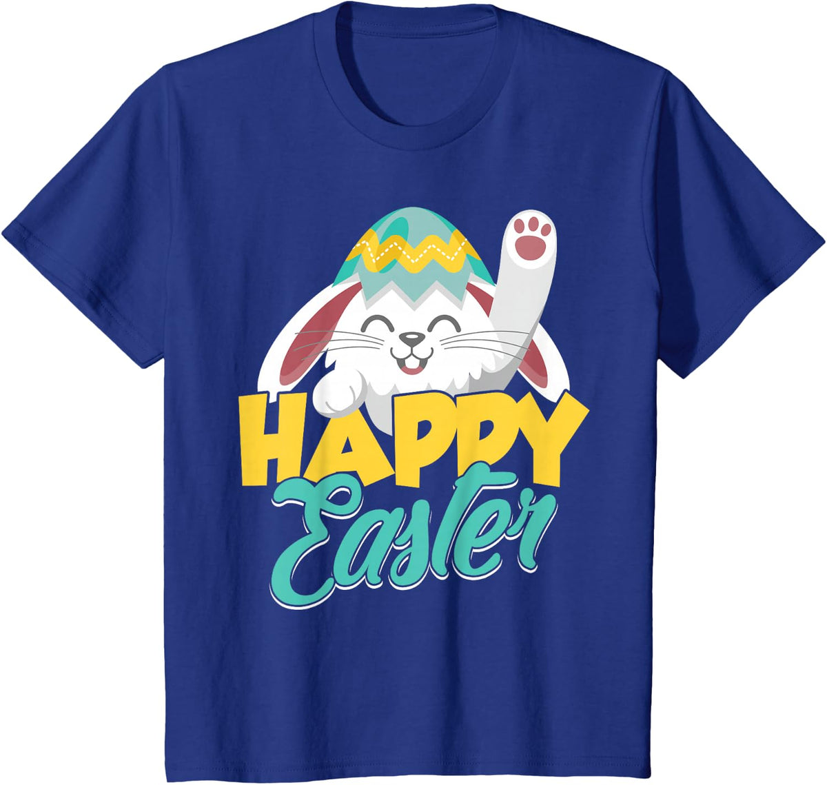 Happy Easter Egg Easter Bunny Easter Party Sayings T-Shirt - Royal Blue