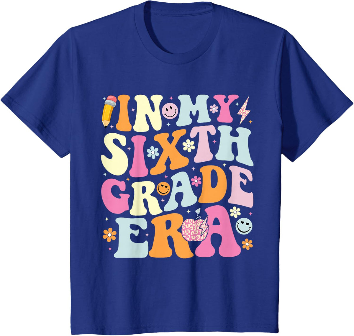 in My Sixth Grade Era Cool 6th Grade Teacher Back to School T-Shirt - Royal Blue