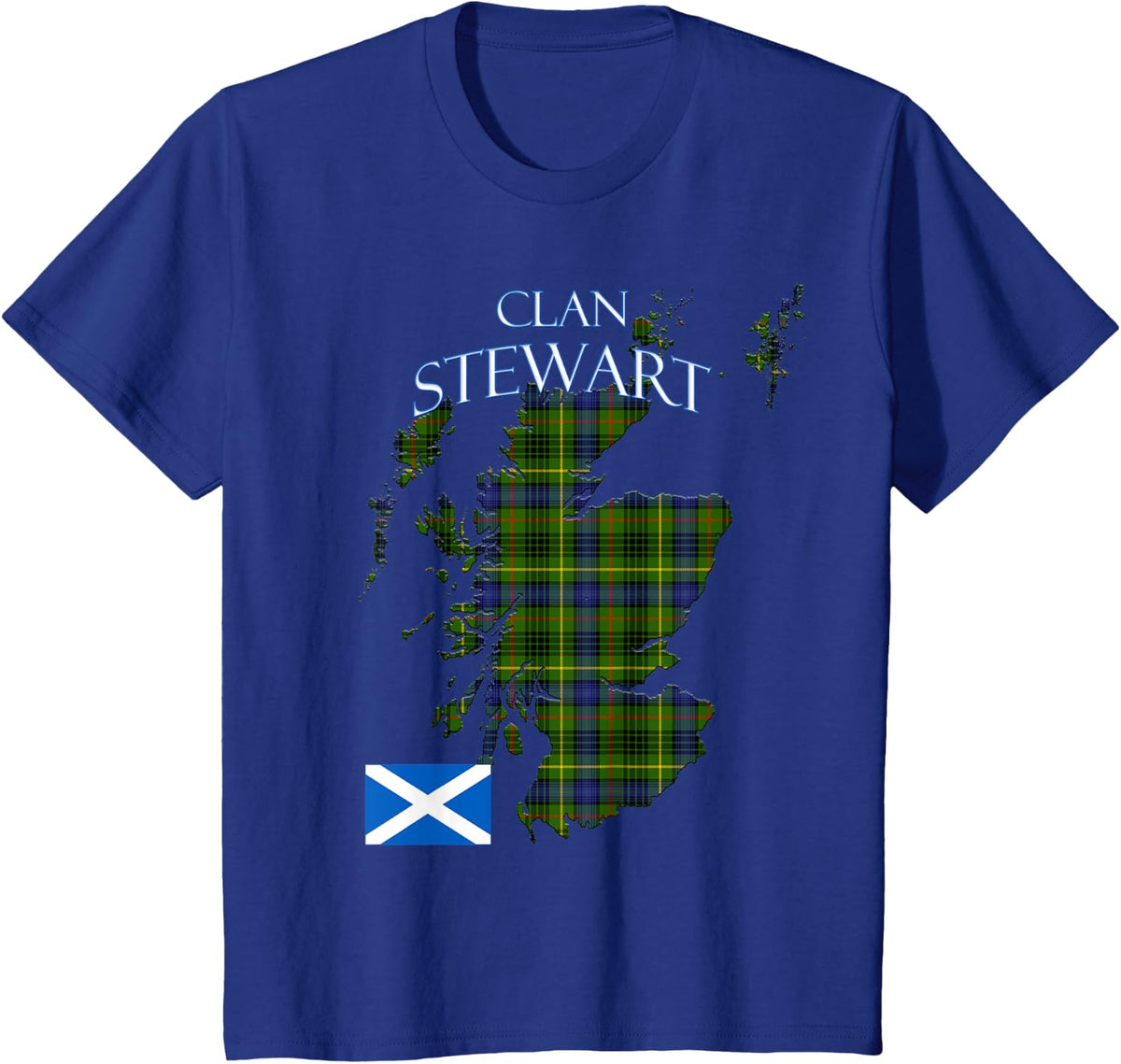 Stewart Hunting Scottish Clan Tartan Scotland T-Shirt - Royal Blue