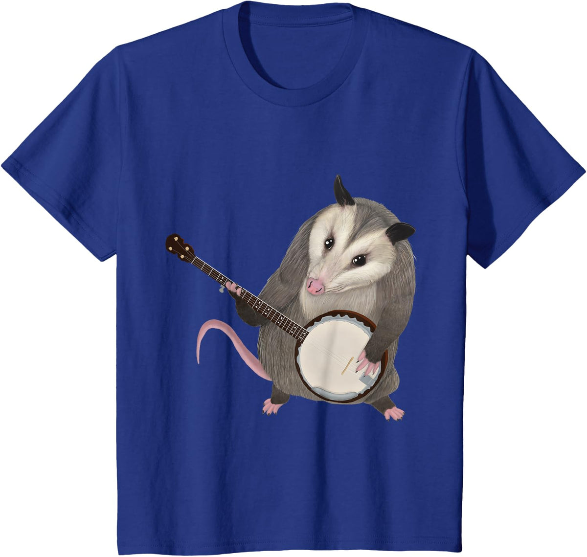 Possum playing the banjo - Possum T-Shirt - Royal Blue
