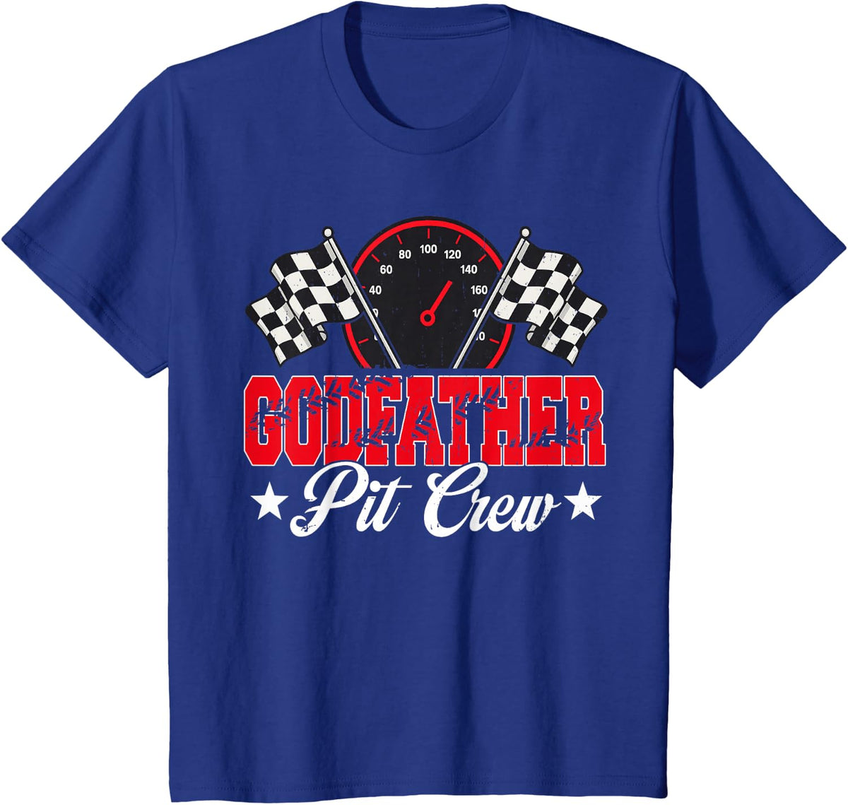 Race Car Birthday Party Racing Family Godfather Pit Crew T-Shirt - Royal Blue