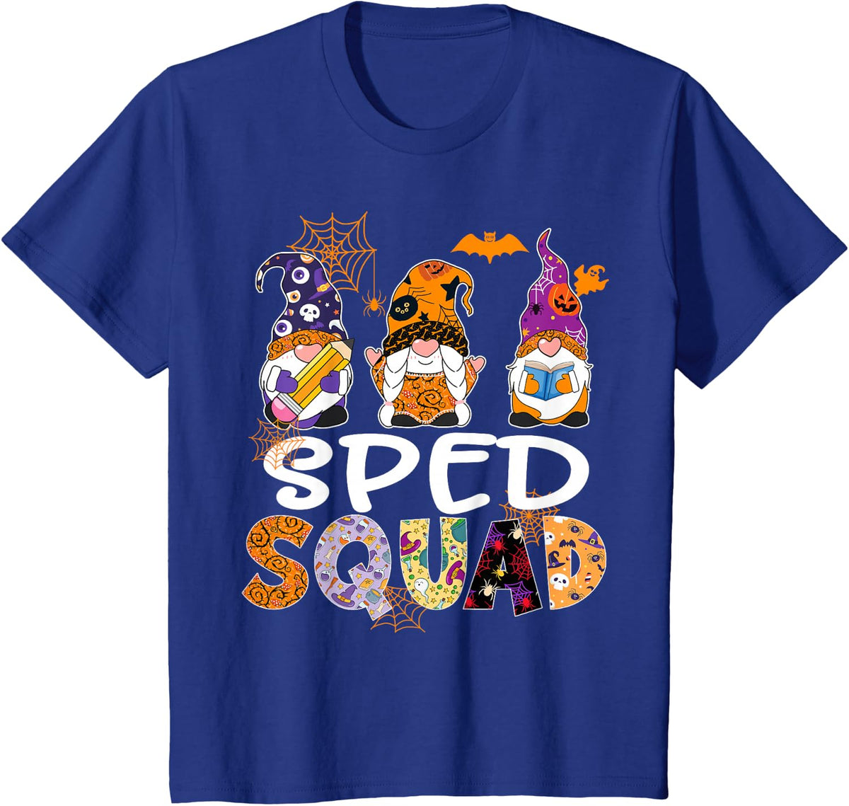 SPED Squad Gnome Halloween Costume Funny Teacher Kids T-Shirt - Royal Blue