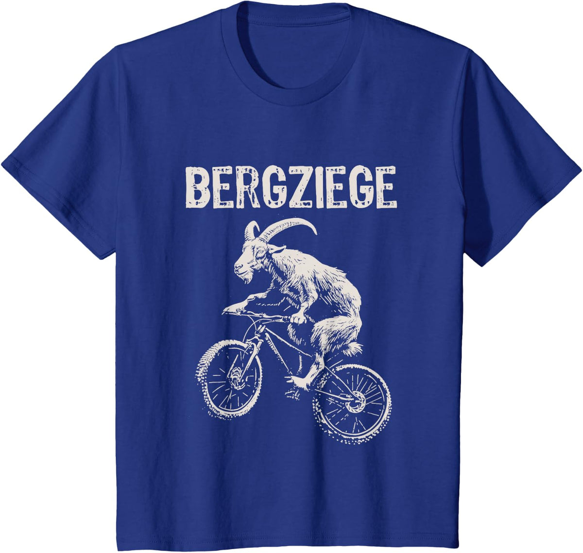 Mountain Goat Mountain Bike MTB Downhill Mountain Goat Funny T-Shirt - Royal Blue