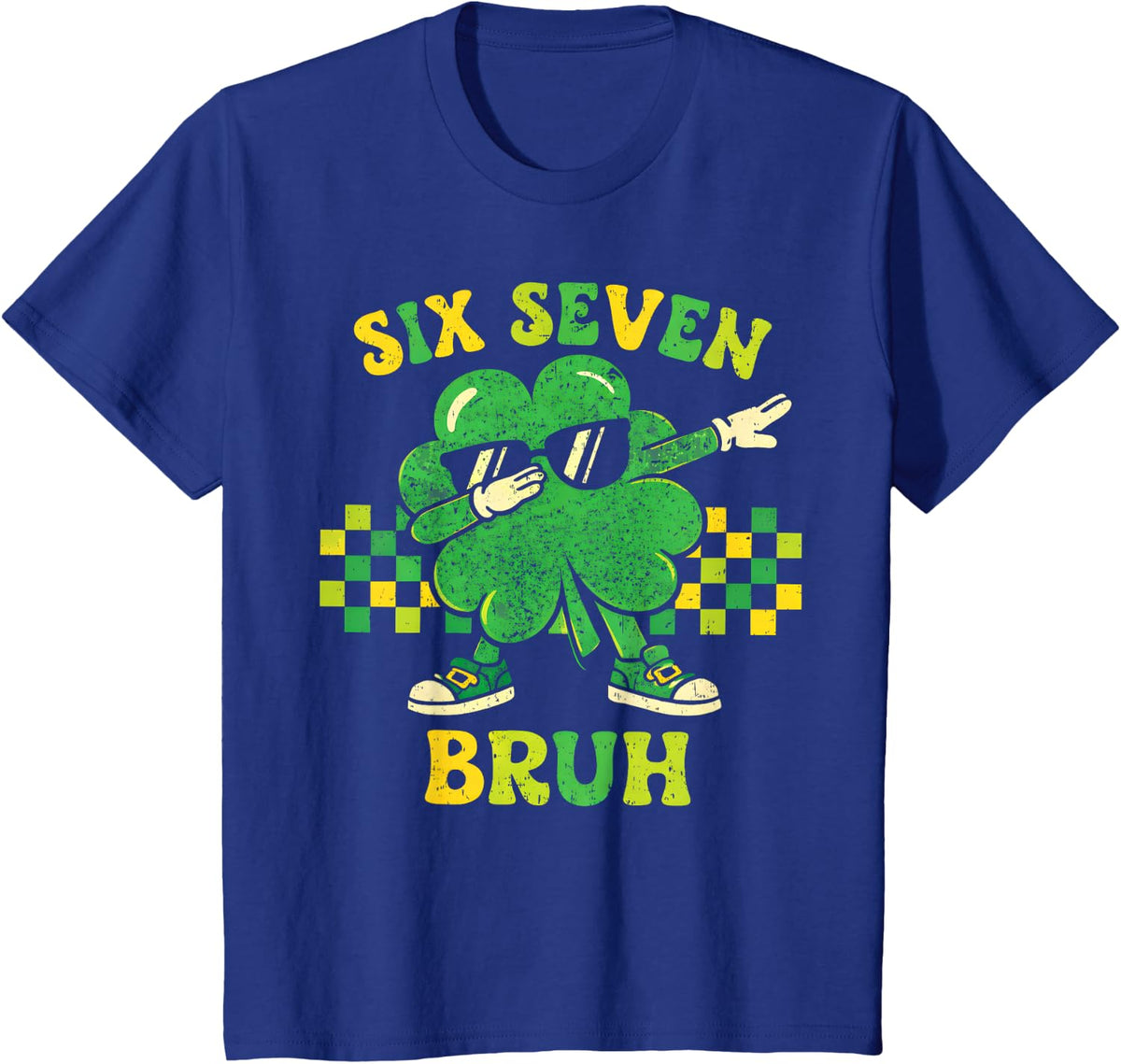 Six Seven 67 Meme St Patricks Day 6 7 Teens Boys Girls Kids T-Shirt - Royal Blue