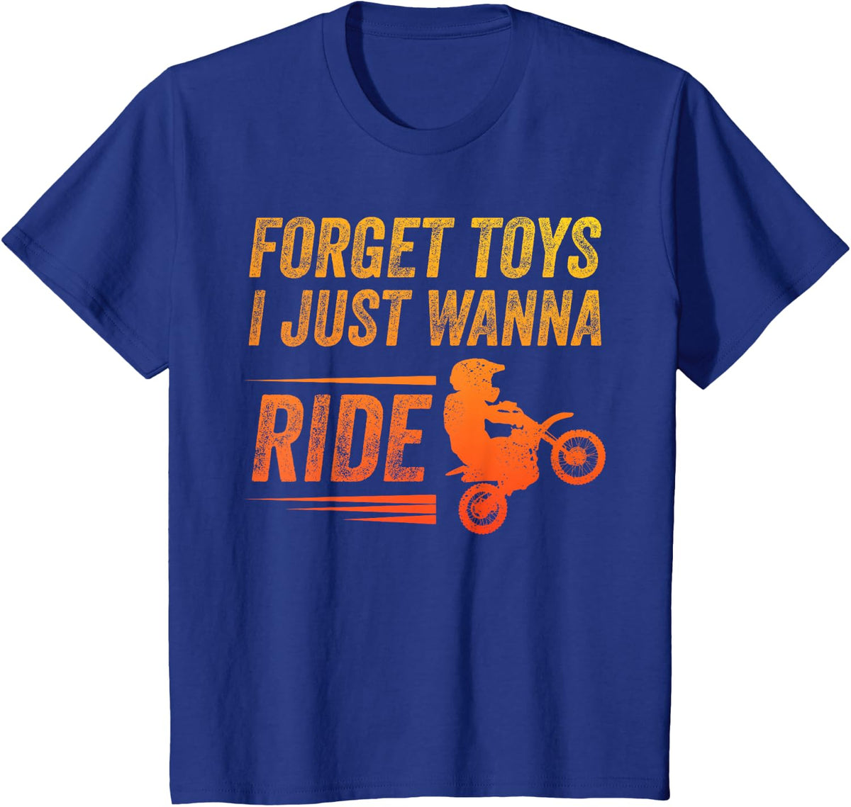 Dirt Bike Art for Boys Kids Men Motor Bike Dirtbike Racing T-Shirt - Royal Blue