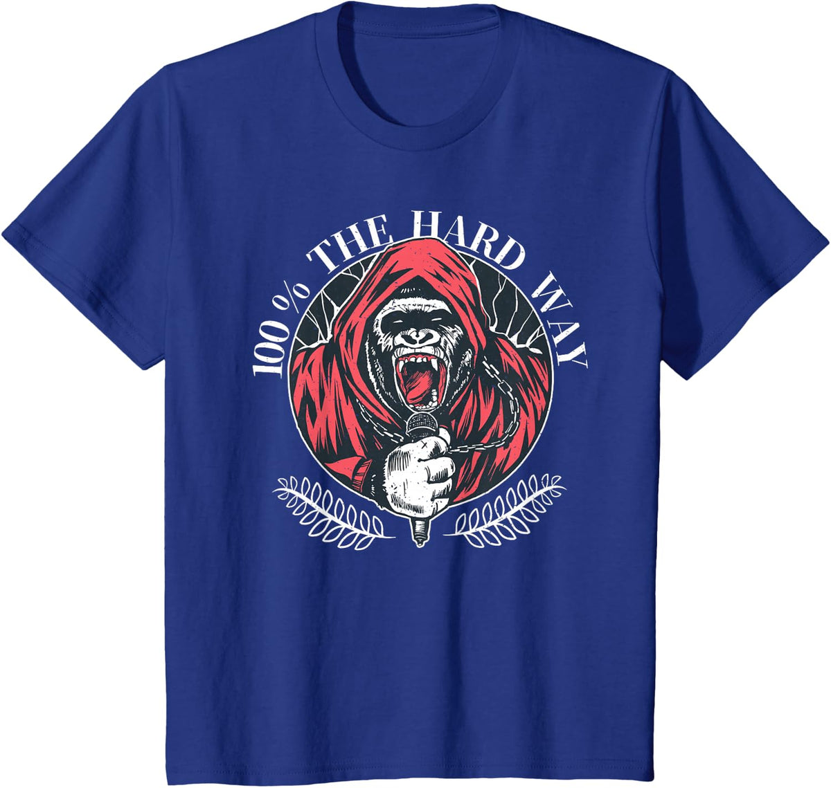 100% The Hard Way Hardcore Terror Gorilla Worldwide T-Shirt - Royal Blue