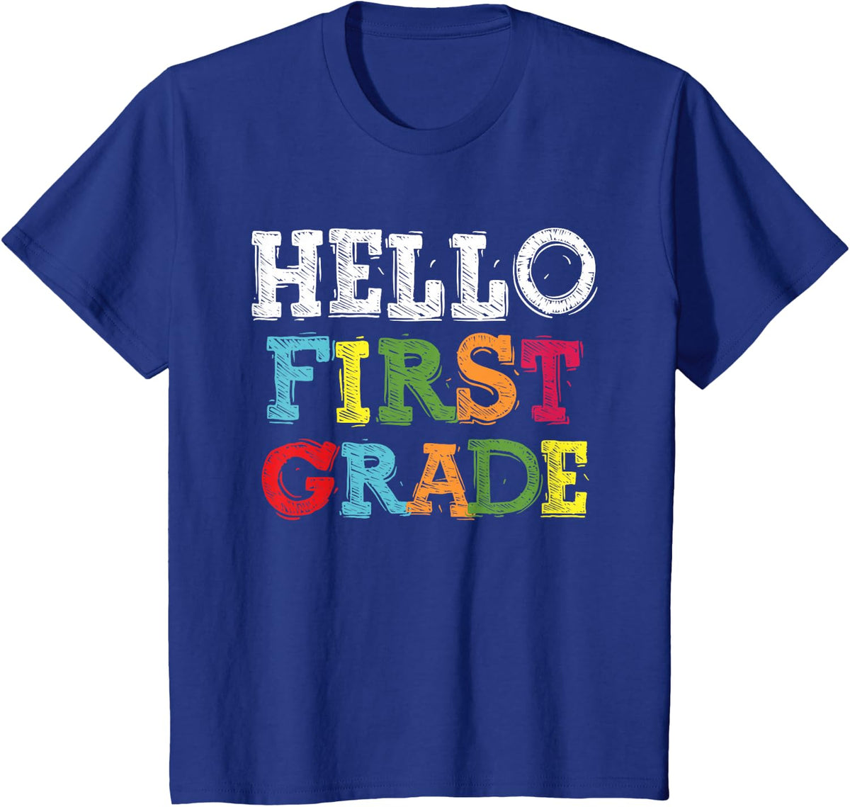 Back To School Tshirt Hello First grade T-Shirt - Royal Blue