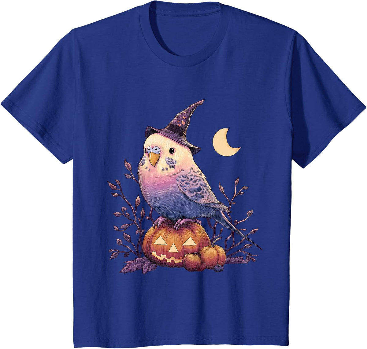 Funny Budgie Halloween T-Shirt - Royal Blue