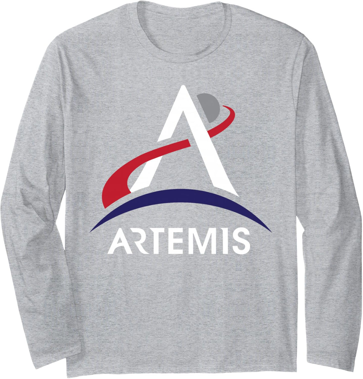 Project Artemis Program Logo Long Sleeve T-Shirt - Adult Unisex Heather Grey