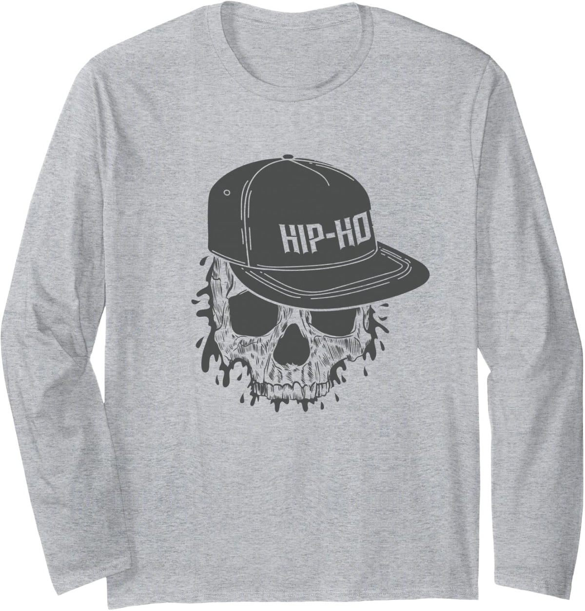 Hip Hop Cappi Genre of Music Rap Long Sleeve T-Shirt - Adult Unisex Heather Grey