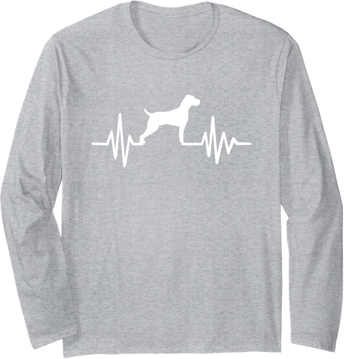 Weimaraner pulse Long Sleeve T-Shirt - Adult Unisex Heather Grey