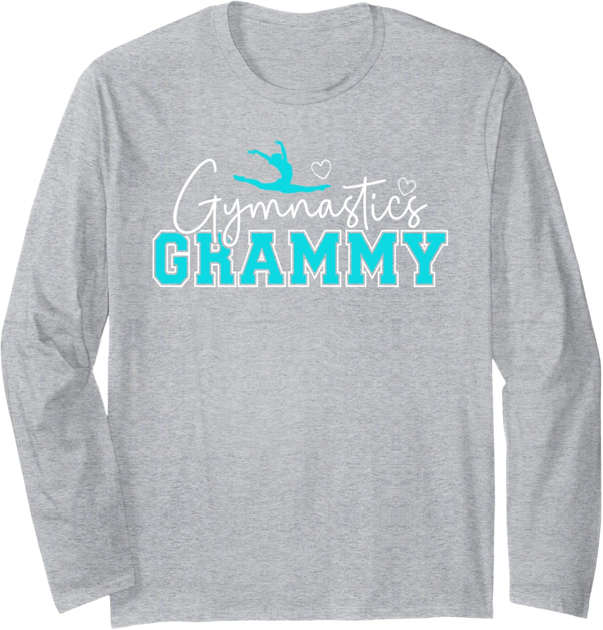 Gymnastics Grammy Grandma Proud Gymnast Grammy Long Sleeve T-Shirt - Adult Unisex Heather Grey