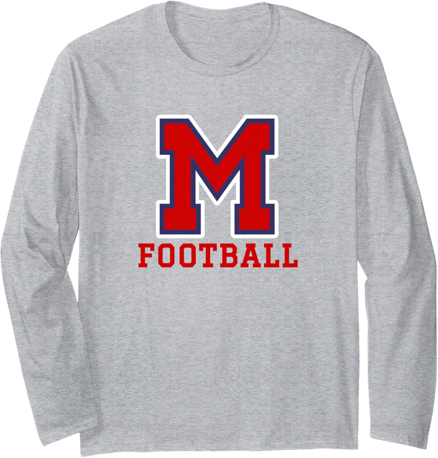 Manatee Hurricanes Football Long Sleeve T-Shirt - Adult Unisex Heather Grey
